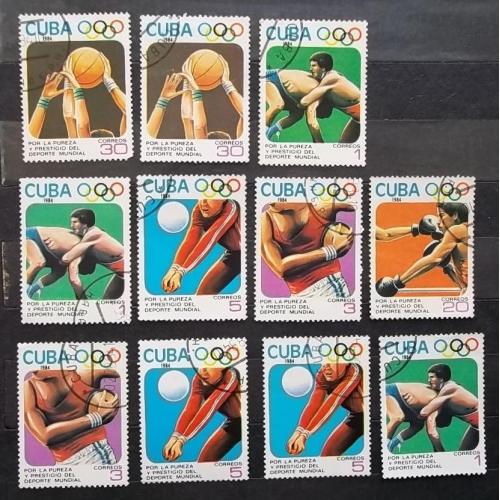 Куба 1984 г - Олимпийские игры, Лос-Анджелес, гаш, 15 шт (см.фото)