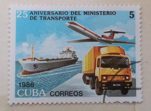 Куба 1986 г - 25 лет Министерству транспорта