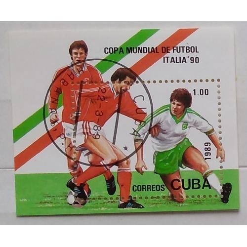 Куба 1989 г -   блок Чемпионат мира по футболу, Италия 
