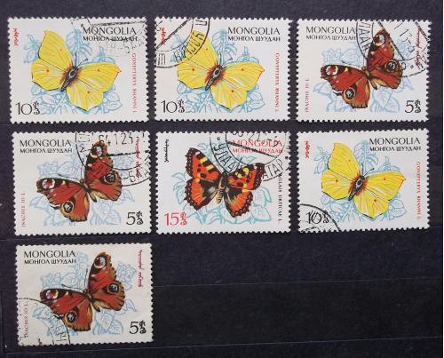 Монголия 1963 г - бабочки