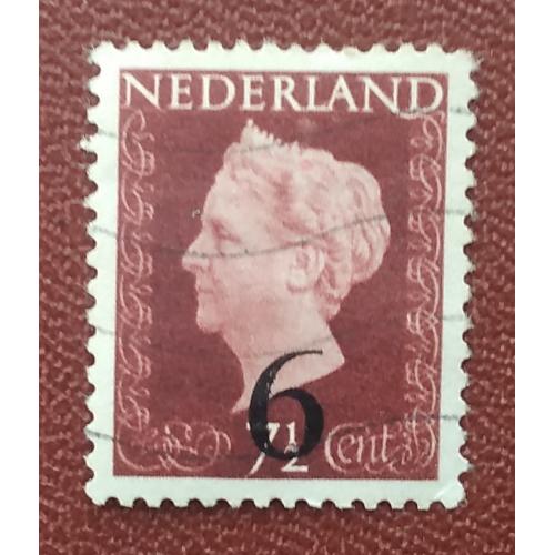 Нидерланды 1950 г - Королева Вильгельмина, гаш