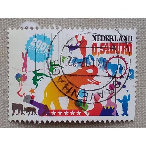 Нидерланды 2002 г - EUROPA - Цирк, гаш