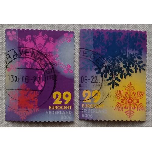 Нидерланды 2006 г -  Рождество, гаш, 3 шт (см.фото)