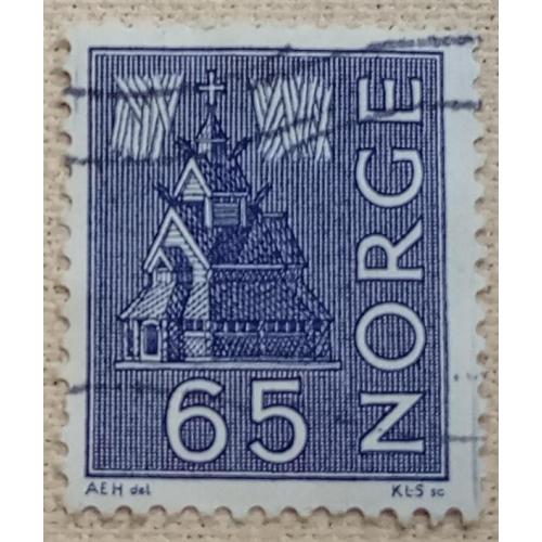 Норвегия 1963 г - деревянная церковь, гаш