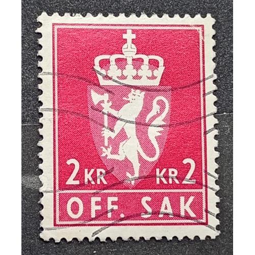 Норвегия 1982 г - герб, служебная марка, гаш