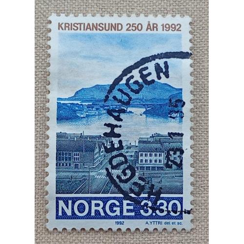 Норвегия 1992 г - 250-летие города Кристиансунд, гаш
