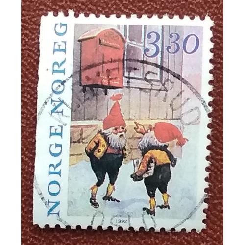 Норвегия 1992 г - Рождественские марки, гаш