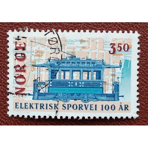 Норвегия 1994 г - 100-летие электрических трамваев, гаш
