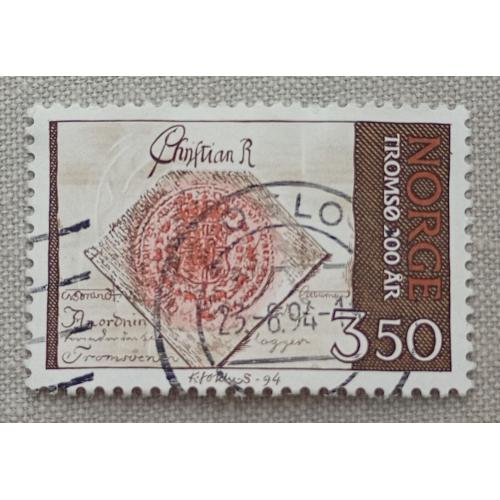 Норвегия 1994 г - 200-летие города Тромсё, гаш