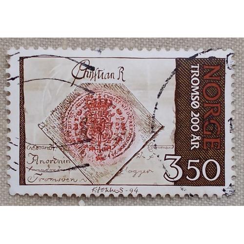 Норвегия 1994 г - 200-летие города Тромсё, гаш