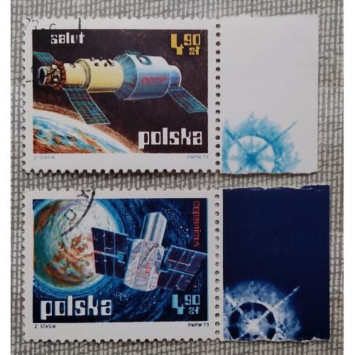 Польша 1973 г - Исследование космоса, гаш