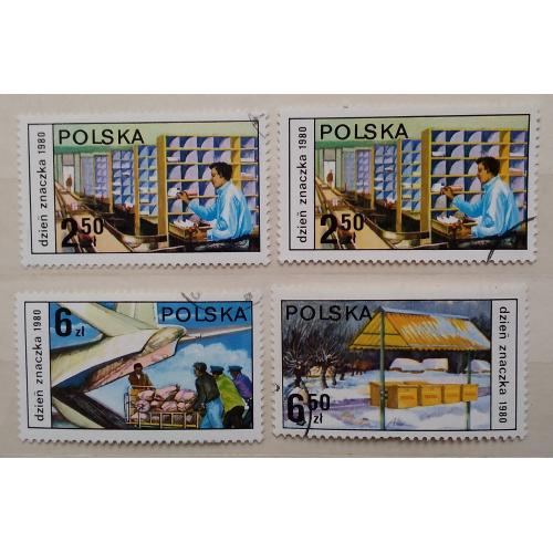 Польша 1980 г - Почта. День почтовой марки, 6 шт (см.фото)