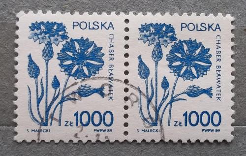 Польша 1989 г - Василёк синий, пара