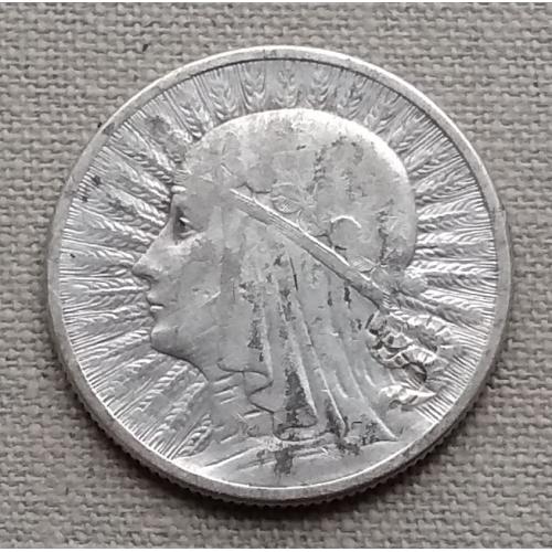 Польша 2 злотых, 1933 г, серебро