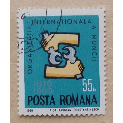 Румыния 1969 г - 50 лет Международной организации труда (МОТ)