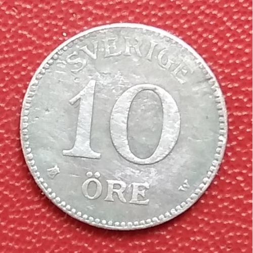 Швеция 10 эре, 1914 г, серебро