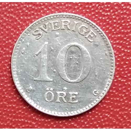 Швеция 10 эре, 1930 г, серебро
