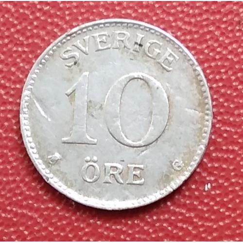 Швеция 10 эре, 1941 г, серебро