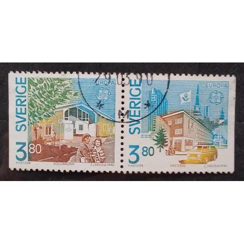 Швеция 1990 г - Европа (CEPT). Здания почтовых отделений