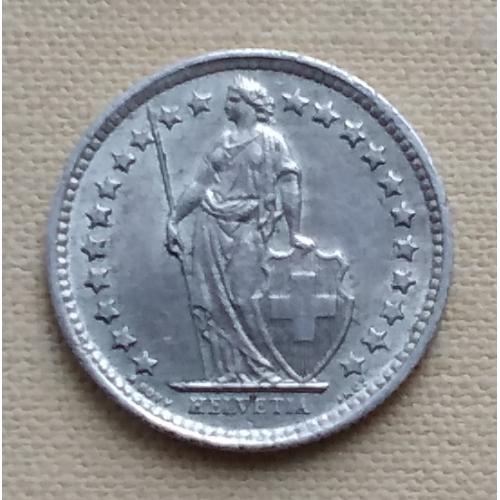 Швейцария ½ франка, 1959 г, серебро