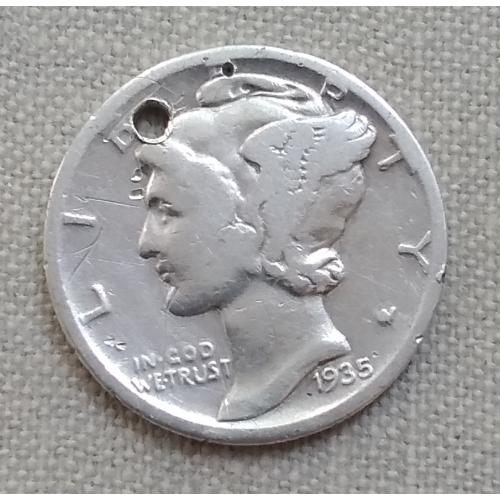 США 1 дайм, 1935 г, серебро
