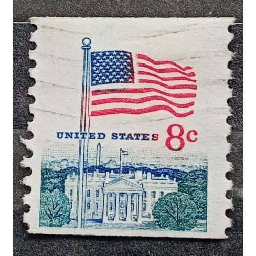 США 1968 г - Флаг над Белым домом, гаш