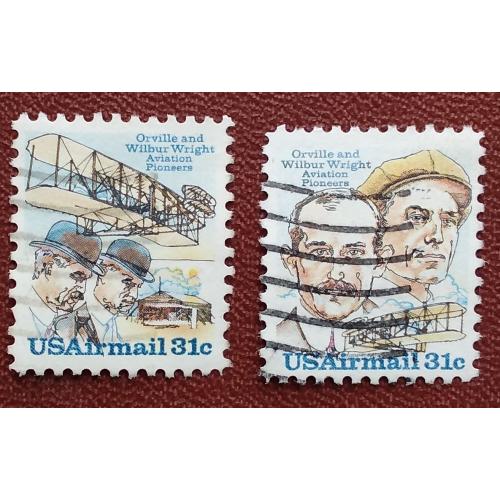 США 1979 г - Пионеры авиации - братья Райт (Уилбур и Орвилл), гаш
