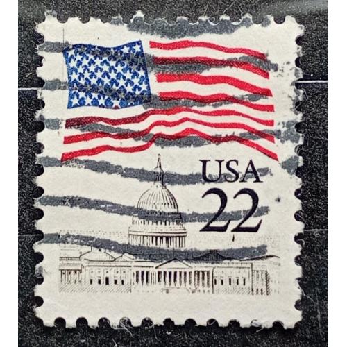 США 1985 г - флаг над Капитолием, гаш