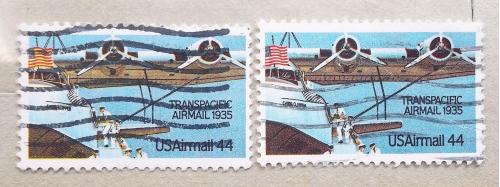 США 1985 г - Транстихоокеанская Авиапочта, 2 шт