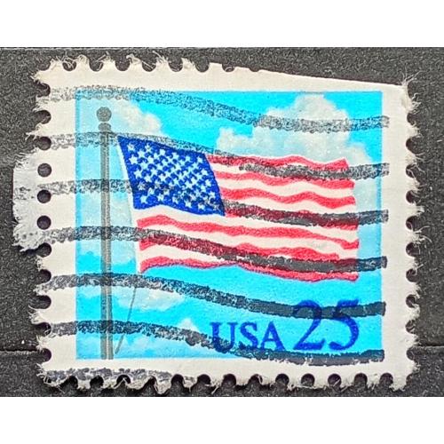США 1988 г - Флаг и облака, гаш