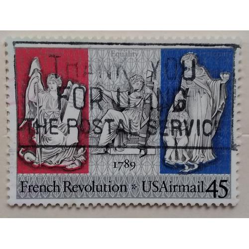 США 1989 г - Авиапочта. 200-летие Французской революции 
