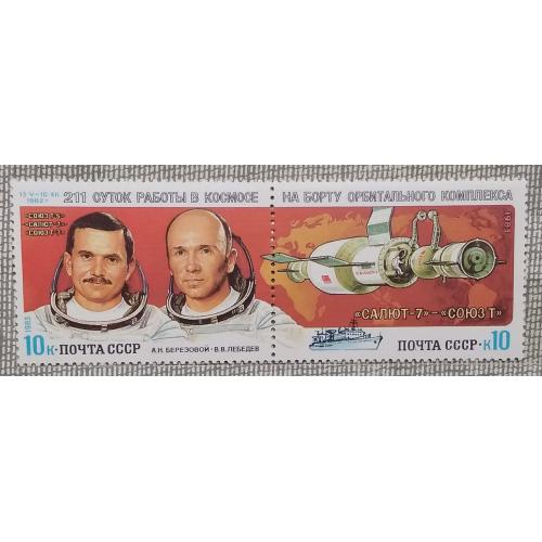 СССР 1983 г - Космические исследования на орбитальном комплексе «Салют-7» - «Союз-Т», негаш