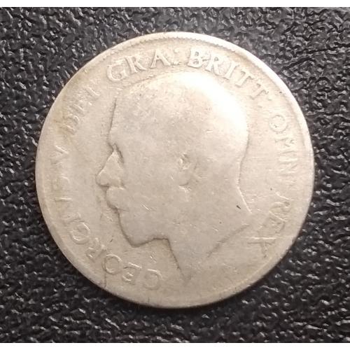 Великобритания 1 шиллинг, 1921 г, серебро
