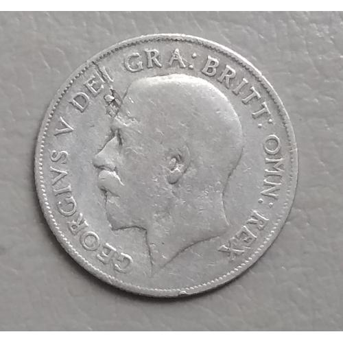 Великобритания 1 шиллинг, 1921 г, серебро