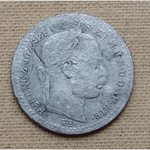 Венгрия 10 крейцеров, 1870 г, серебро