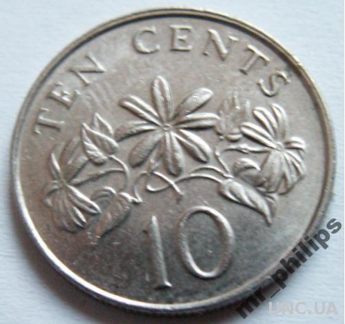 Сингапур 10 центов 1989 г.

