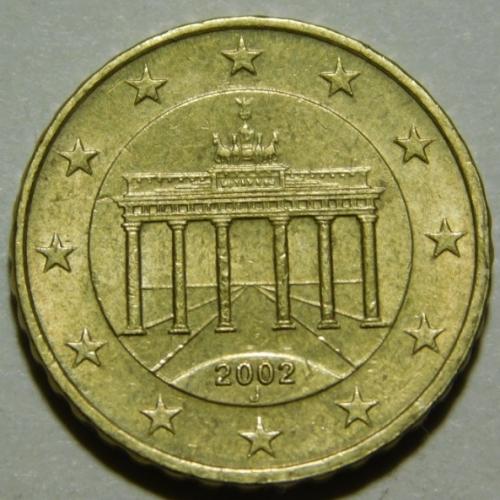 Германия 10 центов 2002 J