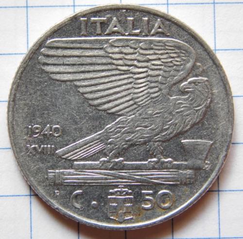 Италия 50 чентезимо 1940