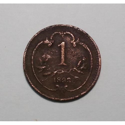 Австрия 1 геллер 1893