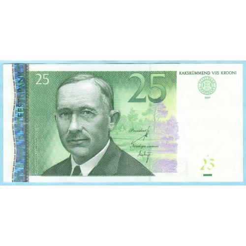  Estonia Эстония 25 Krooni 2007 сохран (н36)