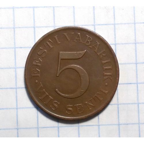 Эстония  5 сенти 1931