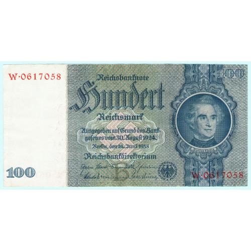 Германия 3 Рейх  100 марок 1935 W, B (н29)