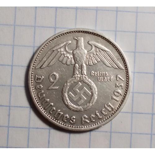 Германия 3 рейх 2 марки 1939 F