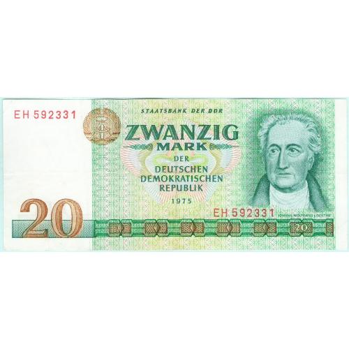 Германия  ГДР 20 марок 1975 ЕН (с37)