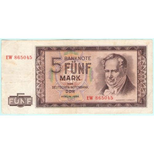 Германия  ГДР 5 марок 1964 (н15)
