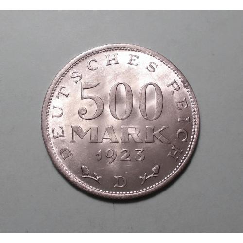 Германия Веймар 500 марок 1923 D UNC