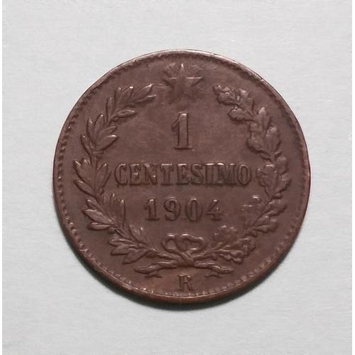 Италия 1 чентезимо 1904