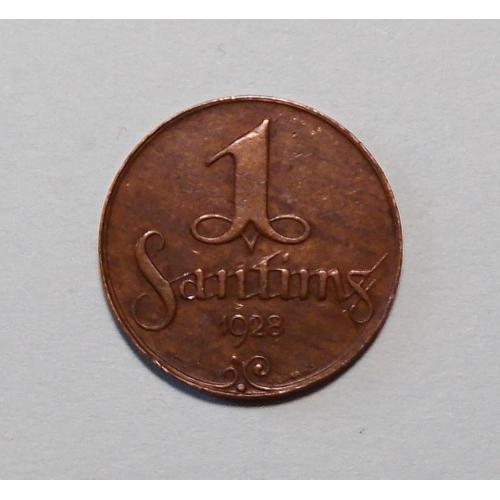 Латвия 1 сантим 1928 сохран