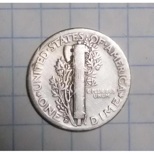 США 10 центов дайм 1941 D серебро