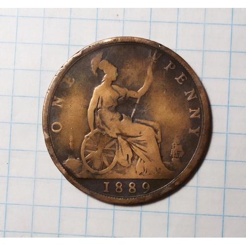 Великобритания 1 пенни 1889 Виктория